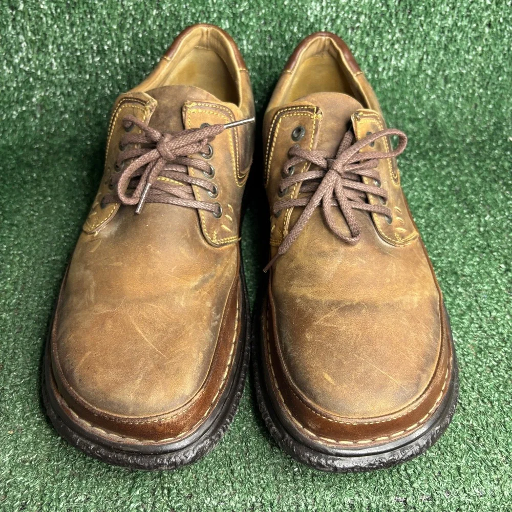Born Harrison Leather Lace Up Comfort Casual Rugged Gorpcore Oxford Brown Men 14
